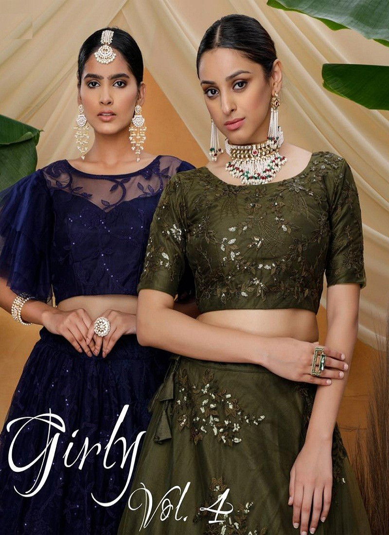 Khushboo Fashion Girly Vol 5 Designer Exclusive Thread With Sequence Embroidery Work Lehenga Choli Collection 